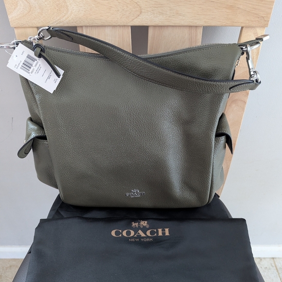 Coach Handbags - Coach Women's Olive Leather Shoulder Bag